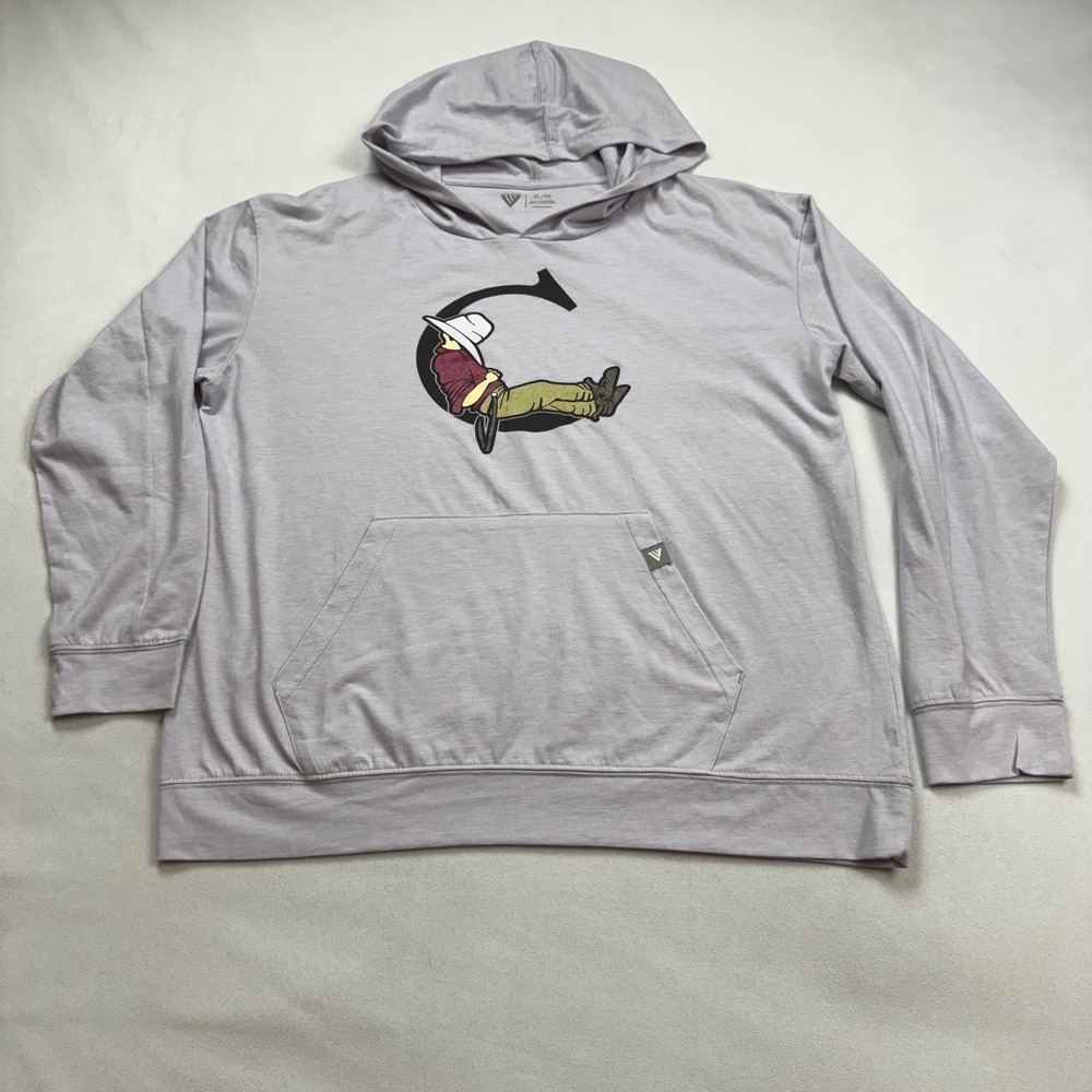 Levelwear Mens XL Light Grey Hoodie Lightweight Pinehurst The Cradle Par 3 EUC